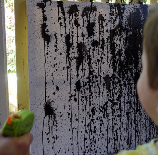 Water Gun Painting: A Fun, Messy, and Creative Activity for Kids